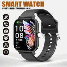 [Smart Watch]Men's And Women's Comfortable Silicone Strap Sports Smartwatch, With Wireless Calling, Step Counter, Calorie, Multi-Sports Mode, Remote Camera, Music Playback Control, Alarm Reminder, Message Notification, Multi-Function Sports Smartwatch, 1.83-Inch HD Full Screen Touch, Compatible With Android And IOS System Phones, Perfect Gift For Halloween And Christmas, Fashionable Youth Watch - View 8