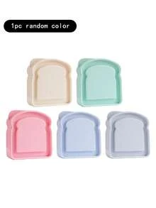 1-2pcs Portable Bamboo Fiber Lunch Box, For Toast, Bread, And Sandwiches, Suitable For School, Back To School, Or As A Christmas Gift - Multicolor - View 9