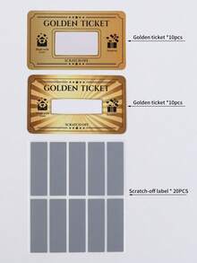40/80pcs Gold Scratch-Off Cards, 2 Styles Customizable DIY Coupon Cards For Birthday Party, Wedding, Movie, Small Business, Voucher, Raffle, Discount - Gold Scratch Card - View 8