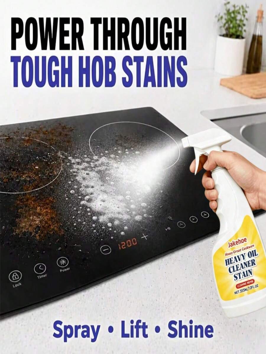 Akehoe Powerful Kitchen Degreaser Spray, 30ml, 100ml, 355ml, Multi-Purpose Oil Stain Remover, Removes Stubborn Baked-On Grease, Fast-Acting, Easy To Wipe, Deep Cleaning Solution, Suitable For Stovetops, Ovens, Range Hoods, Cookware And Other Household Items.
