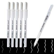 5pcs White Fluorescent Gel Pens, Artist Sketching Marker Gel Pens - Sets - View 1
