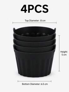 2/4/6件組氣炸鍋矽膠蛋模，矽膠烘焙杯，適用微波爐與烤箱，矽膠蛋羹模，塔塔烘焙杯。不黏表面易脫模，洗碗機適用，易清洗。適合萬聖節、聖誕節、生日派對。 - 彩色 - 查看 11