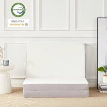 Folding Mattress,Memory Foam Tri-Fold Mattress With Breathable & Washable Bamboo Fiber Fabric Cover, Foldable Floor Guest Bed For Camping, Road Trip - ColorA - View 6