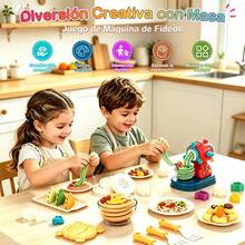 Set de Juguete Máquina de Pasta en Forma de Avión para Masa Colorida, Incluye Moldes y Herramientas, Juego de Imitación de Cocina - Multicolor - Ver 2