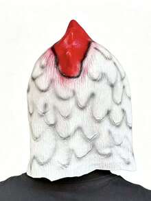 1pc Halloween Game Hotline Miami Chicken Mask, Funny Party Bar KTV Prop Rooster Head Mask - Multicolor - View 4
