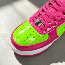 A Bathing Ape Men's Street Low-Top Sneakers BAPE STA #5 M2 Pink & Green Colorway - Multicolor - View 5