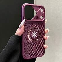 Honeycomb Heat Dissipation Breathable Phone Case, Compatible With IPhone 18 Pro Max 18 Pro, Ultra-Thin Matte Magnetic Phone Case, Compatible With IPhone 17 Pro Max 16 Pro Max 17e 16e 15 14 13 12 11 - Cherry Red - View 5