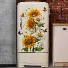 1件 30*48cm (11.81inch*18.9inch) 春夏向日葵與雛菊可拆卸花卉冰箱磁鐵，防水廚房牆面裝飾貼紙 - 均碼 - 查看 7