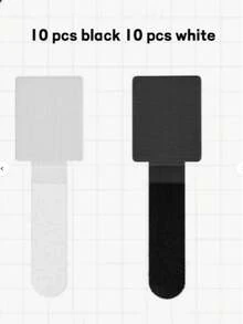 20 piezas Caja de gestión de cables, organizador de cables de escritorio multifuncional, clips, bridas de cables reutilizables, adecuado para electricistas, sistema de gestión de cables de computadora - Colores variados 20 uds. - Ver 8