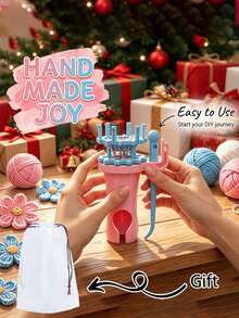 Interchangeable Head Hand-Woven Machine, Dual-Head Rope Maker, Yarn Needle Knitting Sewing Hand Tool, Yarn Winder Knitting Machine Rope Crochet Tool - Multicolor - View 3
