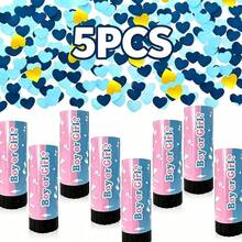1/2/5pcs Colorful Confetti Poppers, Pressure Spring Powder Blue Confetti Cannon, Home Atmosphere Prop, Suitable For Wedding, Christmas, Halloween Party, Back To School, Graduation And Various Atmosphere Scenes. Confetti Launcher/Atmosphere Prop. - Multiple Styles - View 12