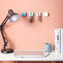 1pc Hidden Anti-Collision Wall Hook, Self-Adhesive Clothes & Hat Storage Rack, Coat Hanger, Bag, Key Holder, Adhesive Bracket Home Wall Decor - View 2