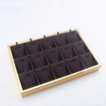 Premium Stackable Metal Frame Velvet Jewelry Display Tray, Multi-Compartment Design, Suitable For Rings, Necklaces, Bracelets, Home Decor, Retail Counter, Live Streaming Props, Gifts - Same Style, Multiple Colors and Sizes - View 19