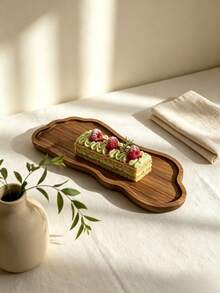 1PC Cheese Tray, Wooden Snack Dish, Irregular Shaped Tray, Fun Tray, Kitchen Essential, Home Decor, Kitchen Supplies, Kitchen Accessories, Snack Box, Can Hold Cakes, Snacks, Cheese And Other Foods, Also Can Be Used As Serving Tray, Cup Holder, Fun Design, Suitable For Halloween, Christmas And Other Holidays - View 9