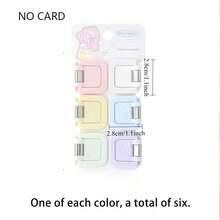 6/12pcs Planwith Multifunctional Colorful Mini Book Clips, Ins-Style Hanging & Standing Binding Clips, Convenient For Organizing Notes, Test Papers And Documents, Reliable Fasteners, Suitable As Back To School Gifts - Multicolor - View 12