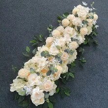 Simulated Flower Strip Rose Flower Arrangement Wedding Arch Decoration Wedding Stage Layout Decoration Floor Flower Table Flower Decoration - Multicolor - View 8