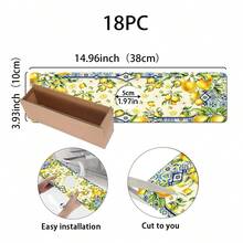 1pc Sink Faucet Absorbent Mat, Lemon Pattern Drainage Pad, Suitable For Kitchen, Bathroom Sink, Countertop, Drainage Mat, Diatomaceous Earth Material, Cuttable, Quick Dry Mat - Multicolor - View 12