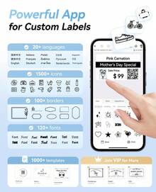 NIIMBOT B1 Mini Thermal Printer, Pocket-Sized Portable Printer, Supports Wireless Bluetooth Connection, Can Print Round White Barcode Label Stickers - Multicolor - View 9