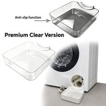 1pc Heavy Duty Washing Machine Drain Pan Replacement Funnel, Suitable For Floor Overflow Washing Machine Drain Tray, Plastic Drainage System, Suitable For Washing Machine, Suitable For Laundry Room And Bathroom Storage - Multicolor - View 3