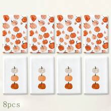 2/4/6pcs Autumn Pumpkin Print Kitchen Towels, Watercolor Hand-Painted Style, Orange Pumpkin Flat Pattern, Soft And Easy To Clean, Autumn Home Gift, Kitchen Accessories, Suitable For Autumn Kitchen Decor, Holiday Home Arrangement, Baking, Cooking - Multicolor - View 9