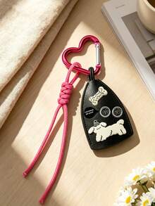 Car Key Storage Bag, Pull-Out Key Pouch With Dog Bone Decoration, Car Key Protective Cover, Universal Portable Large Capacity Multi-Function Key Ring Storage Bag, Portable Coin Purse Accessory, Key Hook, Snap Button Key Pouch, Can Be Hung On Pants, Bag Strap, Perfect Gift For Friends With Cars For Back To School, Halloween, Thanksgiving - Multicolor - View 5
