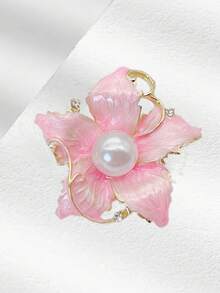 1pc Flower Brooch, Premium Exquisite Pin, Suitable For Women's Clothing Daily Wear And Gift - Pink - View 6
