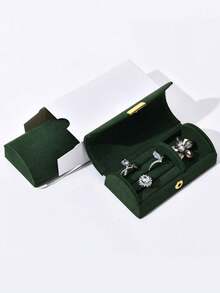 Portable Velvet Mini Jewelry Box, Fits Easily In Bag, Perfect For Travel And Storing Rings, Earrings, Pendants, Etc., Jewelry Box - 1 - View 13