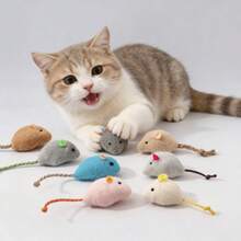 1pc Plush Doll, Realistic Simulation Mouse, Random Color, Suitable For Cat Lovers And Cat Moms, Dog Lovers And Dog Moms, Pet Doll For Cat/Dog Lovers. Happy Puppy, Having Fun Today! - Multi-color - View 3
