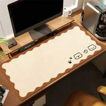 Cute Office Desk Pad, Oversized Leather Mouse Pad, Large Desktop Waterproof And Erasable Pad, Dirt Resistant And Washable Leather Mouse Pad - View 4