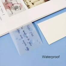 200pcs Transparent Self-Adhesive Sticky Notes Set, 2 Sizes Combination, Smooth Writing, Semi-Transparent Notes For Book Annotation, Suitable For School, Office, Study And Marking Information - A - View 4