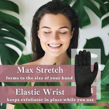 Exfoliating Glove - Exfoliating Body Scrubber For Sun Tan Removal, Self Tanner Remover, And Fake Tan Eraser - Premium Tanning Mitt For Deep - Black - View 4