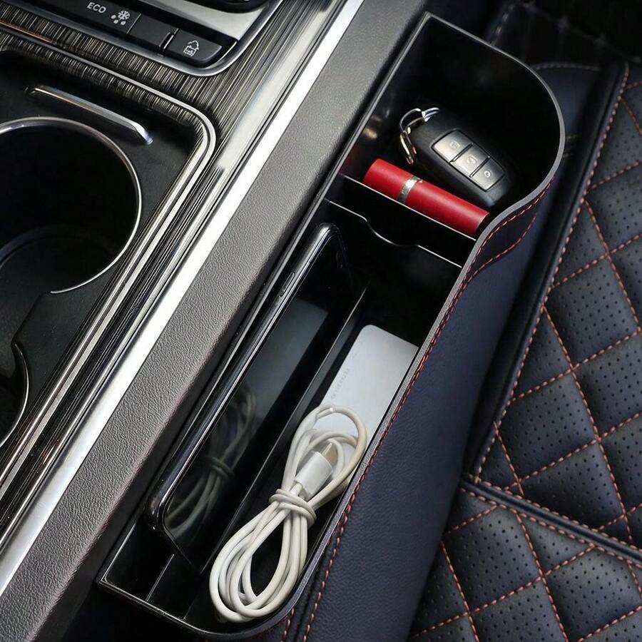 Car Seat Gap Organizer With Multi-Compartment Storage – Universal Fit For Center Console, Holds Phone, Keys, Cables & Small Items