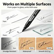 Permanent Markers, Waterproof Quick Dry Marker Pens For Office School Marking Supplies - Round - View 4