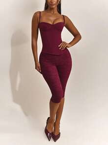 Women Tops - Burgundy - View 3