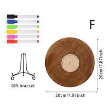 1pc Record Plaque, Blank Acrylic Vinyl Record Shape, DIY Signature Guest Sign Board With Metal Stand For Wedding, Party, Tabletop Party Decor - DIY Record Figurines - View 17