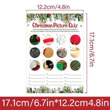 Christmas Party Game Set - Word Spelling & Picture Quiz - Family Gathering, Office, School, All-Age Christmas Interactive Fun - 25 Double-Sided Holiday Game Cards - View 5