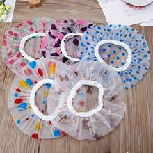 3pcs Adult Transparent Shower Caps, Extra Large High-Quality Floral Pattern Disposable Hair Caps, Multi-Color Options, Random Color, Suitable For Bathing, Swimming, Spa, Lightweight Design, Premium Headwear, Floral Pattern Shower Caps, Bathroom Accessories - View 6