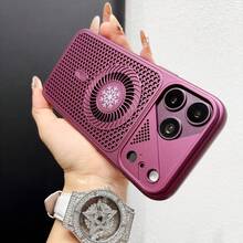 Honeycomb Heat Dissipation Breathable Phone Case, Compatible With IPhone 18 Pro Max 18 Pro, Ultra-Thin Matte Magnetic Phone Case, Compatible With IPhone 17 Pro Max 16 Pro Max 17e 16e 15 14 13 12 11 - Cherry Red - View 4