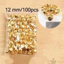 100pcs 6mm/8mm/10mm/12mm Decorative Bells DIY Handmade Holiday Decoration Dog Collar Accessories Phone Strap Accessories - Bell - View 14