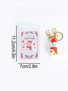 Christmas Vertical Card Sleeve -With Christmas Tree Elk And Other Styling Pendants, Student Work Certificate Dust Protective Sleeve Card Sleeve - Multicolor - View 3