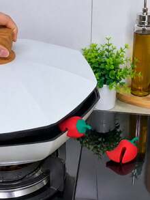 Carrot, Bell Pepper And Chicken Leg Design Pot Lid Handle, Raised Pot Lid To Prevent Soup Splatter, Practical Cooking Soup Kitchen Tool, Non-Slip Kitchen Accessory, Pot Lid Holder. Suitable For Daily Cooking And Gifting. Durable Material. - View 13