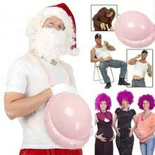1pc PVC Inflatable Santa Claus Big Belly Cosplay Party Prop Fake Pregnant Belly - A - View 6