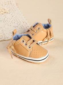 0-3-5 Months Spring/Autumn Newborn Infant Boys & Girls Cute Casual Canvas Shoes Suitable For Spring/Autumn - Apricot - View 2