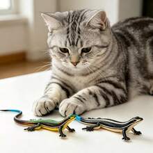 Durable Plastic Simulation Lizard Cat Toy, Battery‑Free Interactive Chew Toy For Cats, Indoor Play Training Supplies - Multiple Styles - View 4