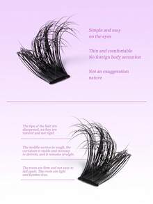 Thick Fluffy Cluster False Eyelashes, Enhance Upper Eye Atmosphere, Enlarge Eyes - View 3
