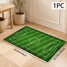 1pc/2pcs, Home Decor, Soccer Field Pattern Printed Mat, Faux Cashmere Mat Kitchen Rug - Highly Absorbent, Easy To Clean, Perfect For Home Decor, Farmhouse, Entryway, Indoor, Room Decoration, Kitchen, Dining Room, Small Office/Home Office, Sink, Laundry Room, Floor Mat, Kitchen Mat, Anti-Slip Mat, Entryway Mat - Multicolor - View 11