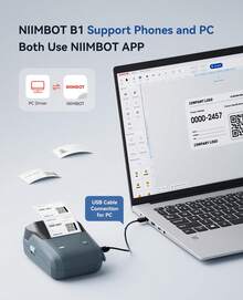 NIIMBOT B1 Mini Thermal Printer, Pocket-Sized Portable Printer, Supports Wireless Bluetooth Connection, Can Print Round White Barcode Label Stickers - Multicolor - View 5