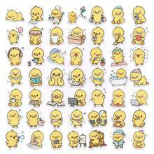 50pcs Cute Small Storage Box Luggage Phone Stickers Cartoon Decoration - Multicolor - View 4