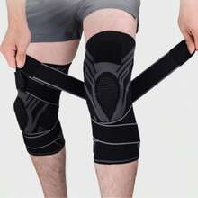 Unisex, 1pc Knee Support With Strap, Relieve Knee Pain, Knee Compression Sleeve, Provide Knee Support For Work, Running, Weightlifting, Fitness, Suitable For Outdoor, Sports, Travel, Home, Office, School And Other Occasions - Multicolor - View 1