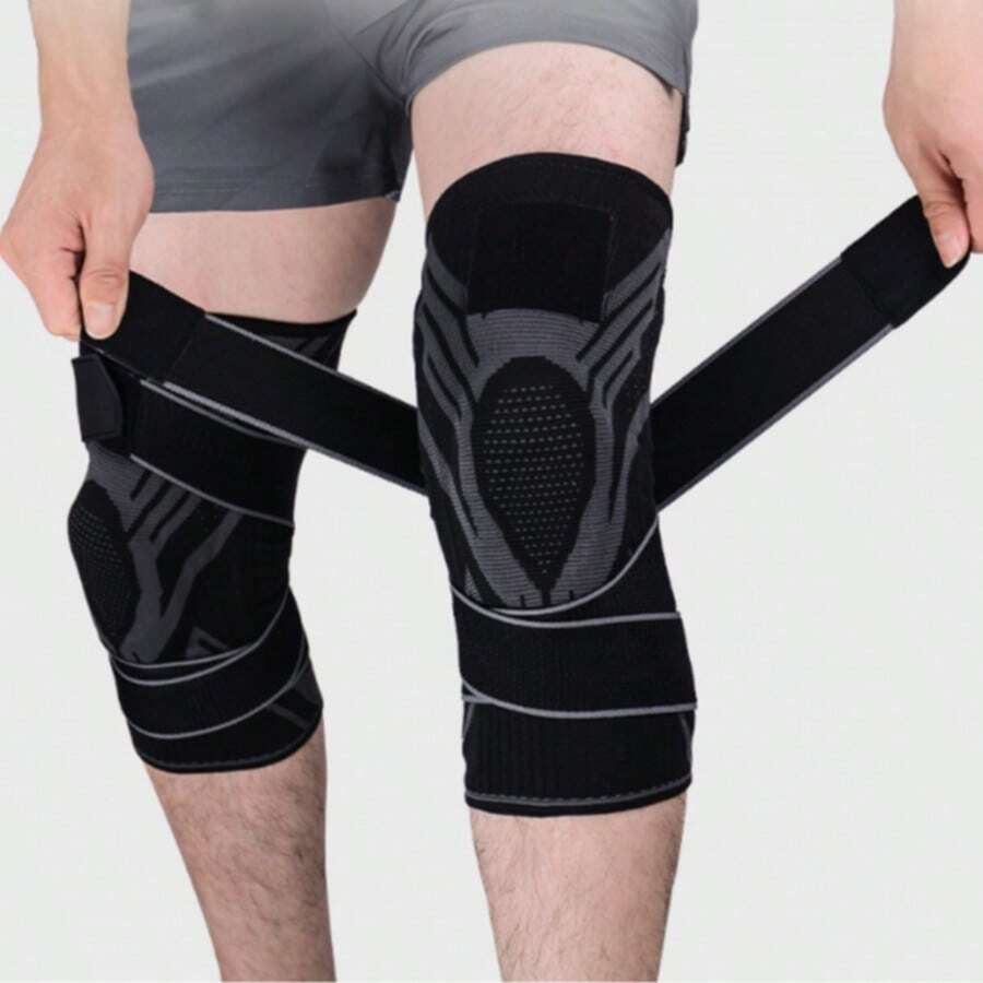 Unisex, 1pc Knee Support With Strap, Relieve Knee Pain, Knee Compression Sleeve, Provide Knee Support For Work, Running, Weightlifting, Fitness, Suitable For Outdoor, Sports, Travel, Home, Office, School And Other Occasions - Multicolor - View 1